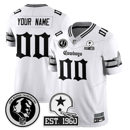 DAL Gothic Vapor Limited Jersey - John Madden Patch - All Stitched