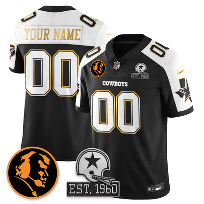 Custom DAL Vapor Limited Gold Jersey - John Madden Patch