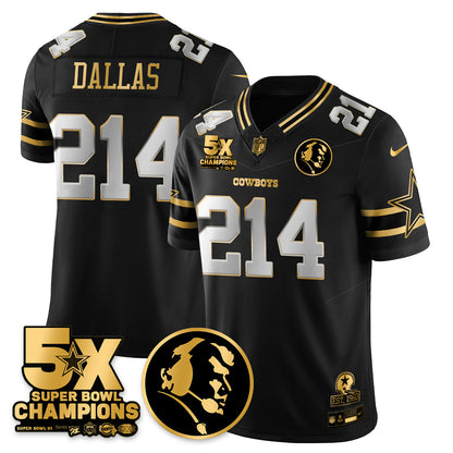 DAL 5-Time Champions Vapor Limited Gold Jersey - John Madden Patch