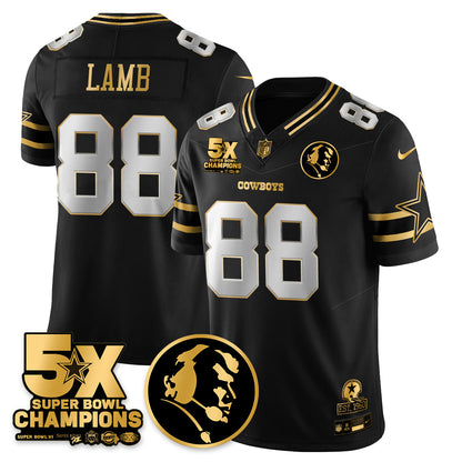 DAL 5-Time Champions Vapor Limited Gold Jersey - John Madden Patch