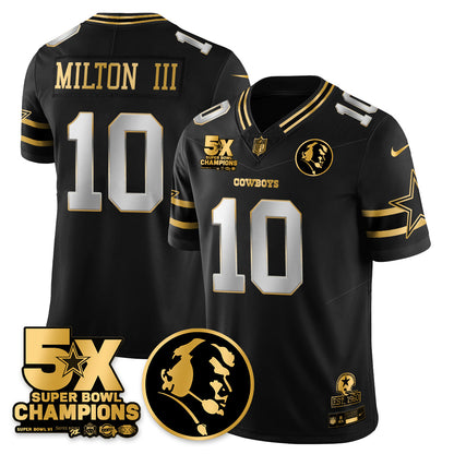 DAL 5-Time Champions Vapor Limited Gold Jersey - John Madden Patch