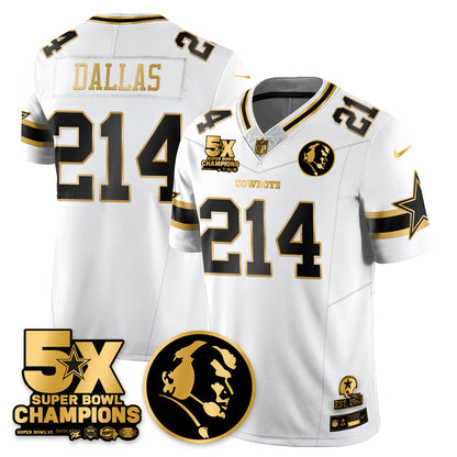 DAL 5-Time Champions Vapor Limited Gold Jersey - John Madden Patch