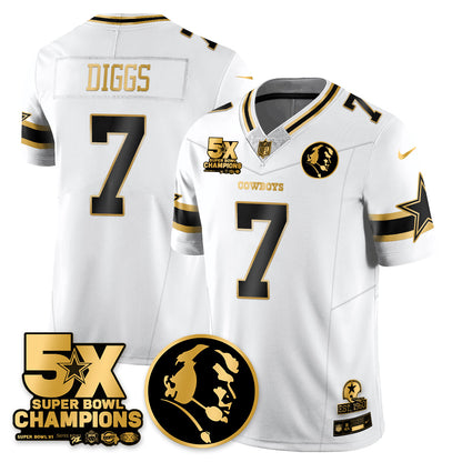 DAL 5-Time Champions Vapor Limited Gold Jersey - John Madden Patch