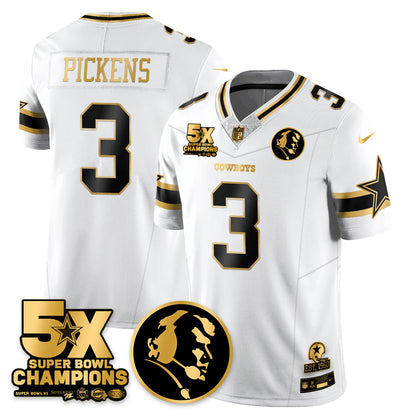 DAL 5-Time Champions Vapor Limited Gold Jersey - John Madden Patch