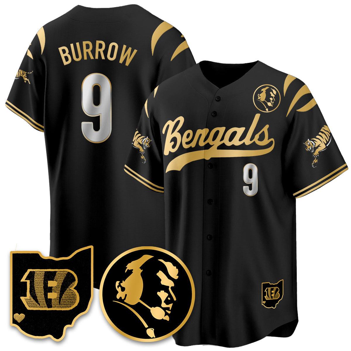 CIN Vapor Limited Baseball Jersey - John Madden Patch - All Stitched