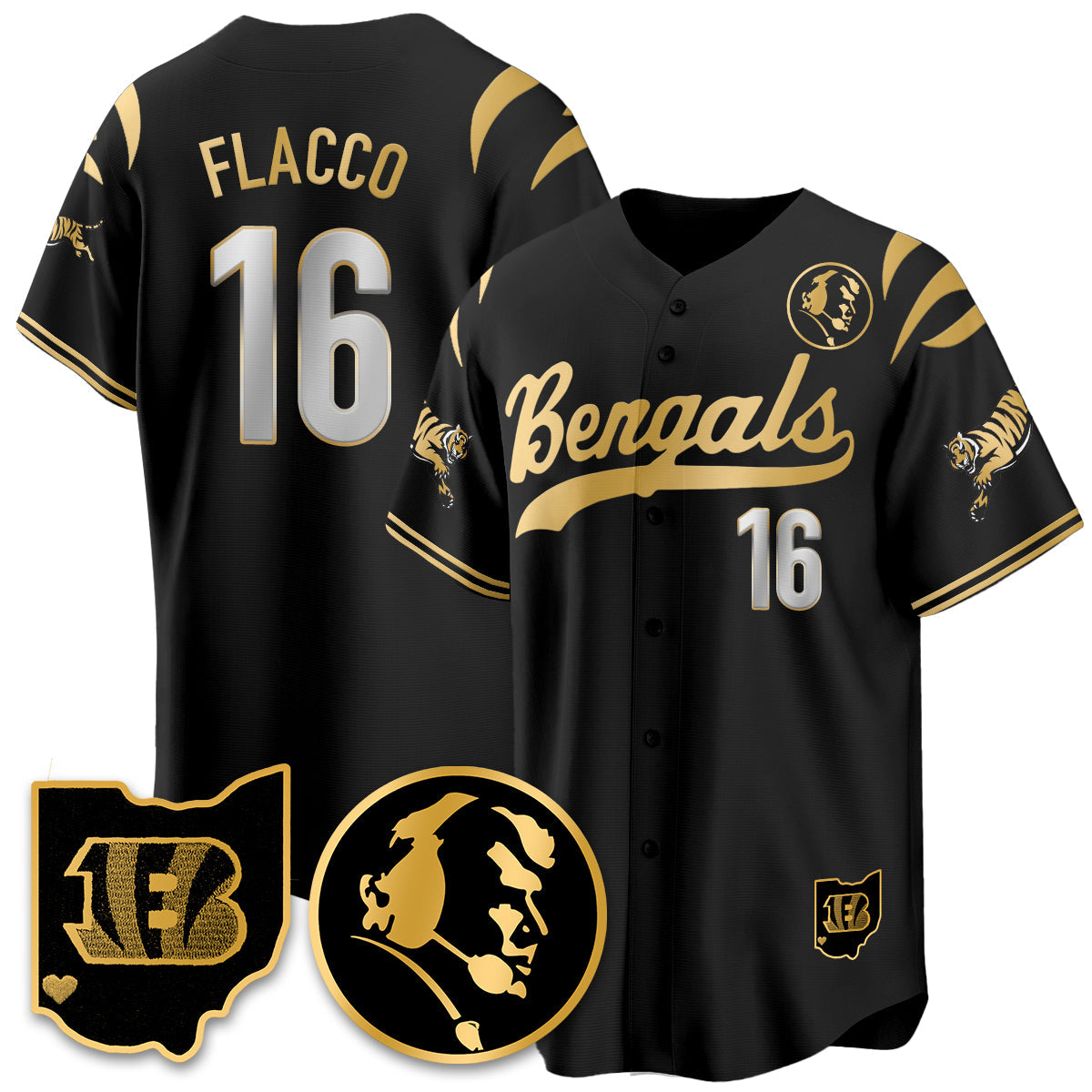 CIN Vapor Limited Baseball Jersey - John Madden Patch - All Stitched