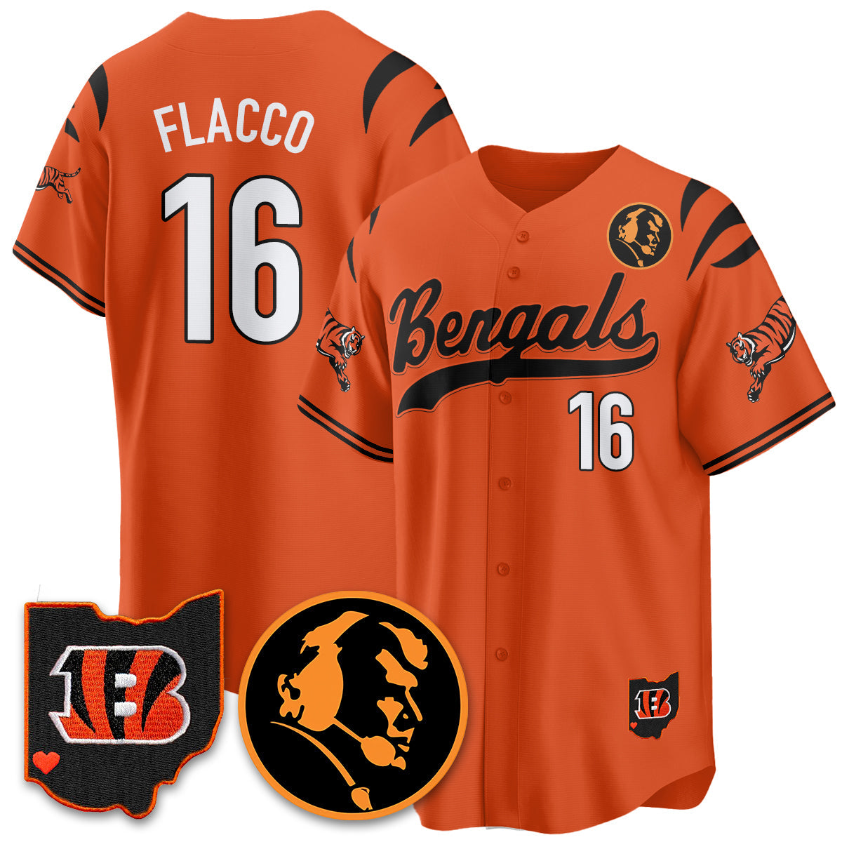 CIN Vapor Limited Baseball Jersey - John Madden Patch - All Stitched