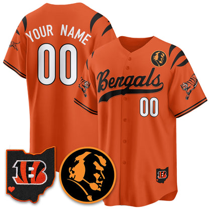 Custom CIN Vapor Limited Baseball Jersey - John Madden Patch - All Stitched\