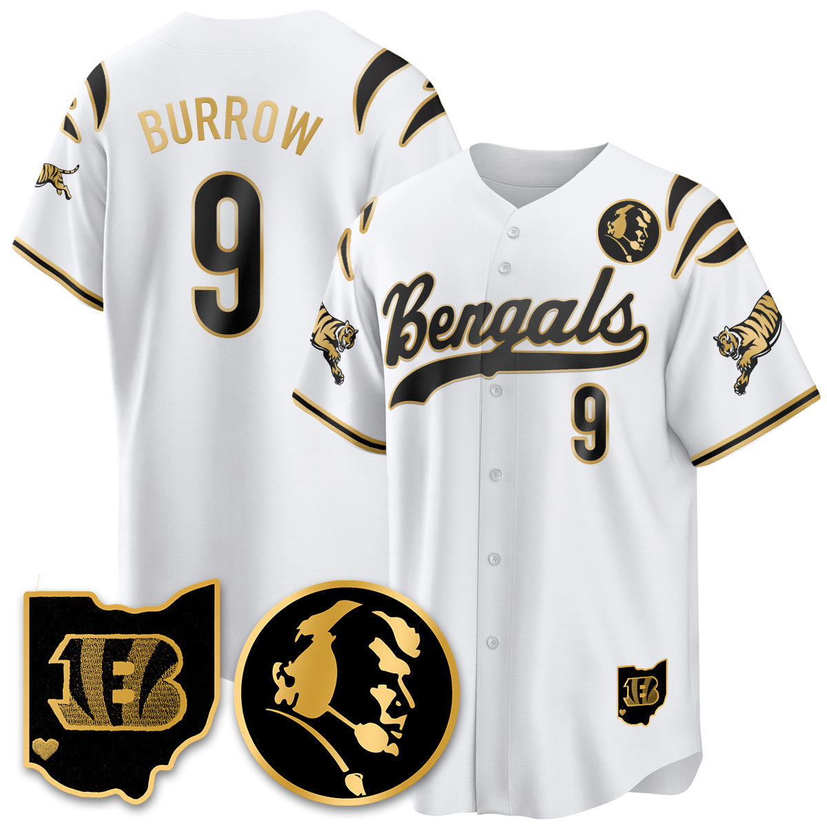 CIN Vapor Limited Baseball Jersey - John Madden Patch - All Stitched