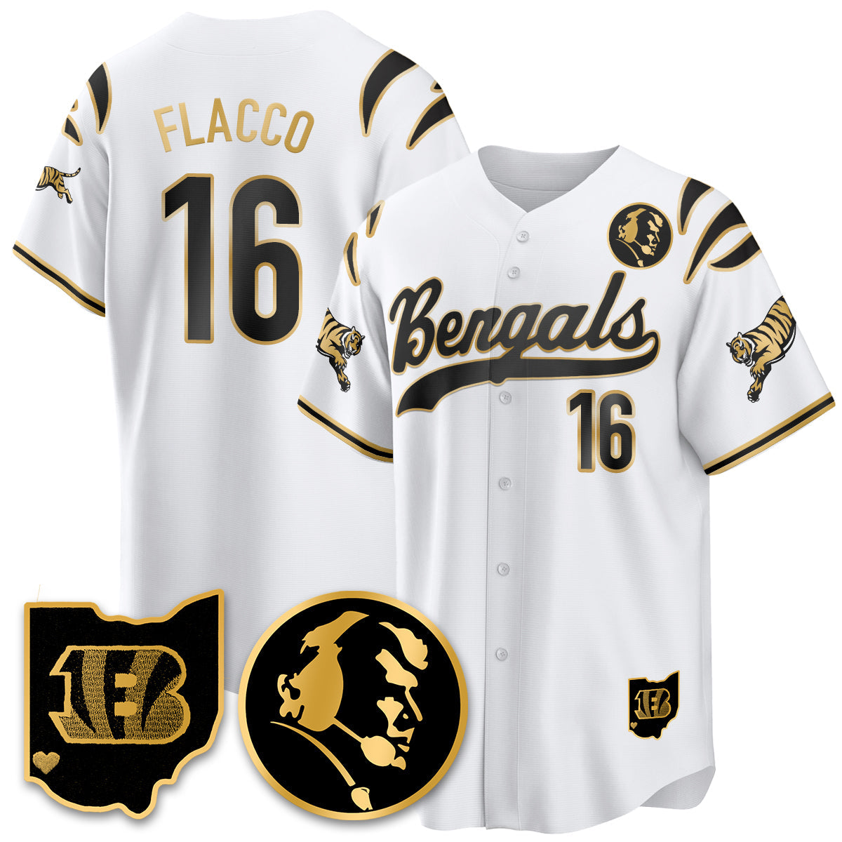 CIN Vapor Limited Baseball Jersey - John Madden Patch - All Stitched