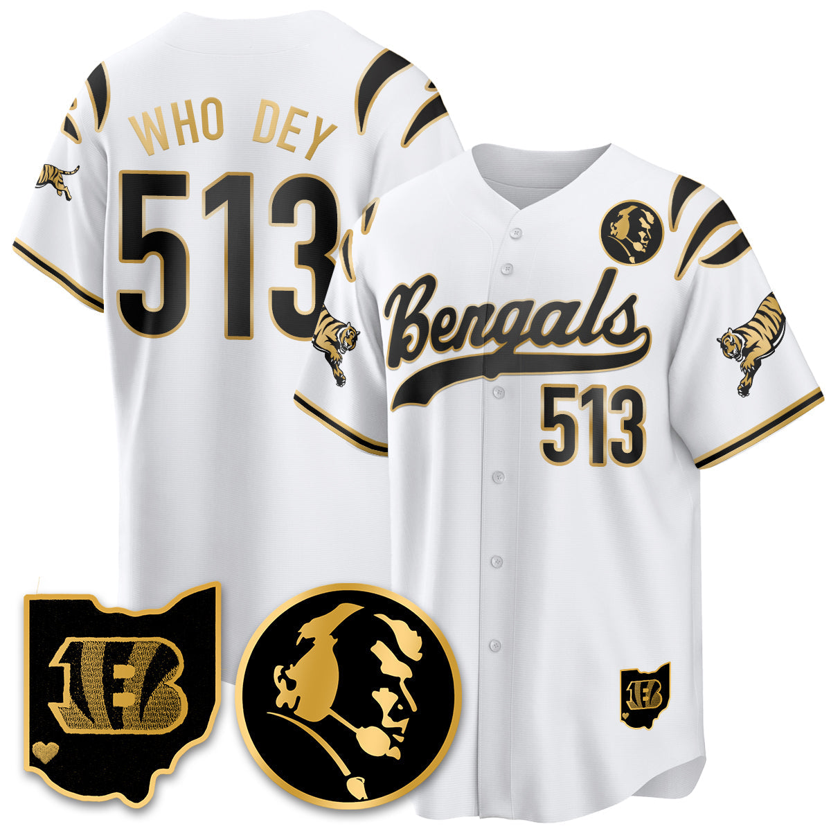 CIN Vapor Limited Baseball Jersey - John Madden Patch - All Stitched