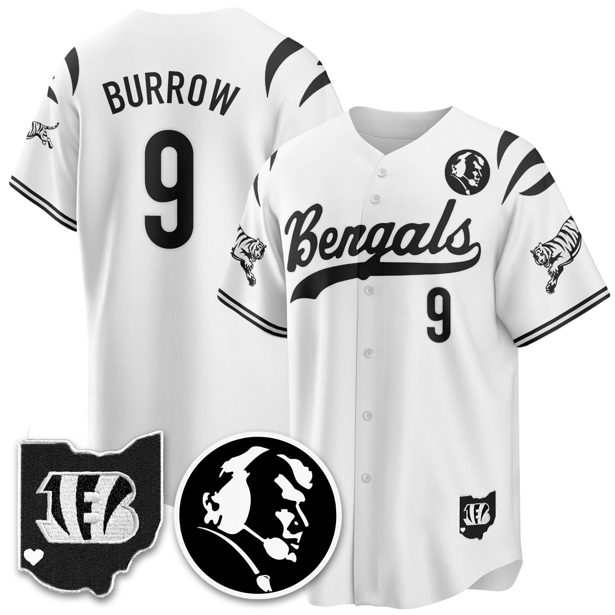 CIN Vapor Limited Baseball Jersey - John Madden Patch - All Stitched