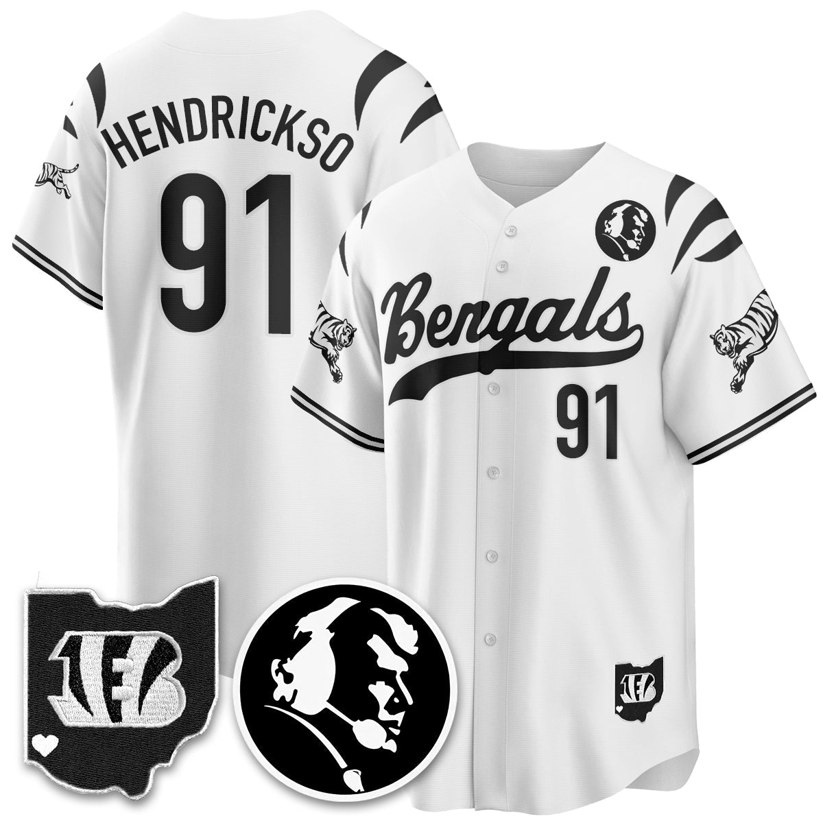 CIN Vapor Limited Baseball Jersey - John Madden Patch - All Stitched