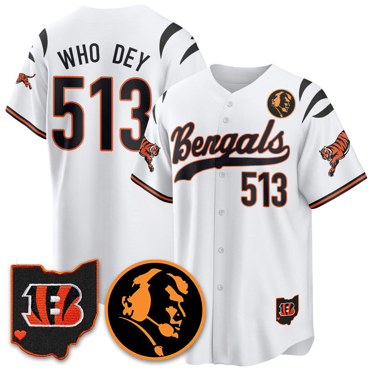 CIN Vapor Limited Baseball Jersey - John Madden Patch - All Stitched