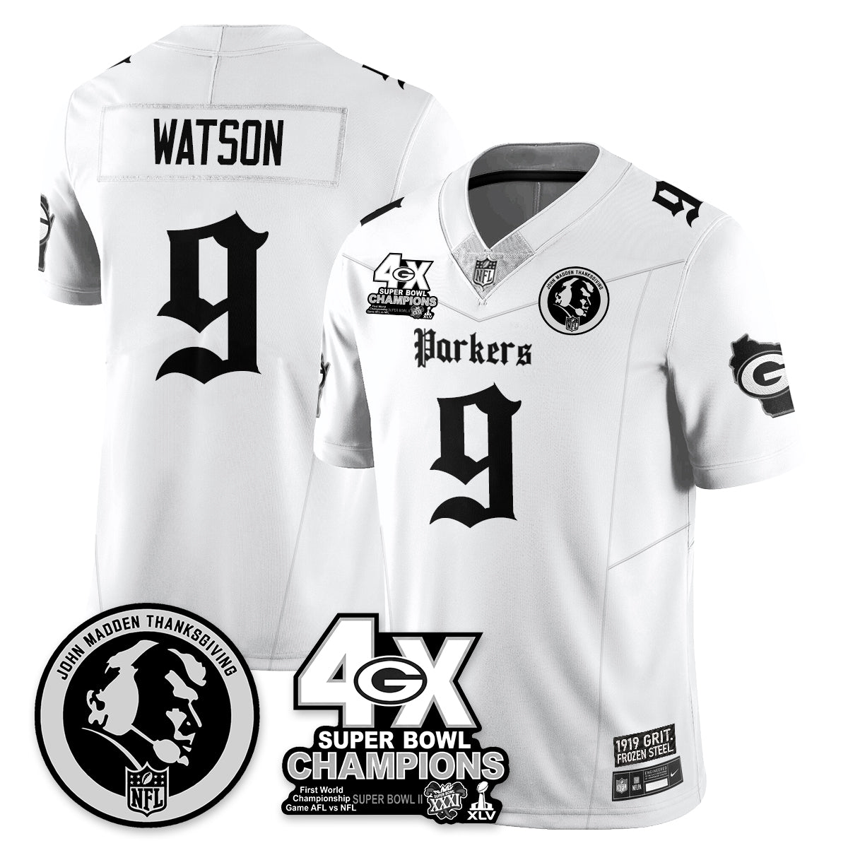 GB Gothic Vapor Limited Jersey - John Madden Patch - All Stitched