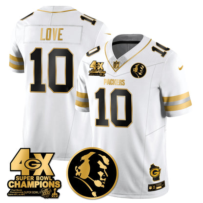 GB 4-Time Champions Vapor Limited Gold Jersey - John Madden Patch - All Stitched