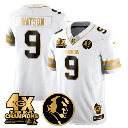 GB 4-Time Champions Vapor Limited Gold Jersey - John Madden Patch - All Stitched