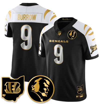 CIN Vapor Limited Gold Jersey - John Madden Patch - All Stitched