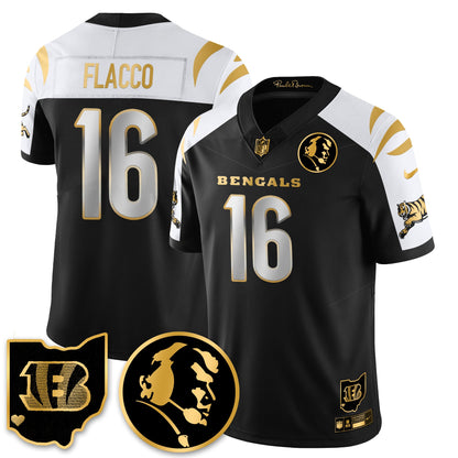 CIN Vapor Limited Gold Jersey - John Madden Patch - All Stitched