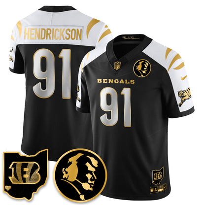 CIN Vapor Limited Gold Jersey - John Madden Patch - All Stitched