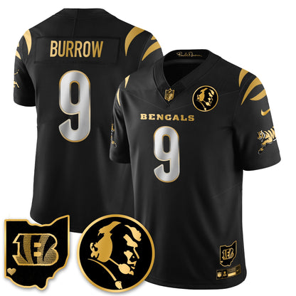 CIN Vapor Limited Gold Jersey - John Madden Patch - All Stitched