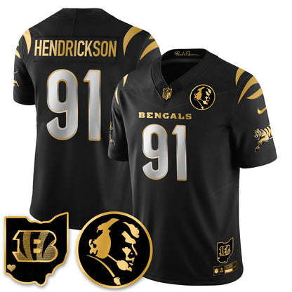 CIN Vapor Limited Gold Jersey - John Madden Patch - All Stitched