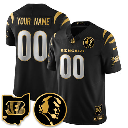 CIN Vapor Limited Gold Jersey - John Madden Patch - All Stitched