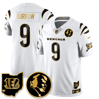 CIN Vapor Limited Gold Jersey - John Madden Patch - All Stitched