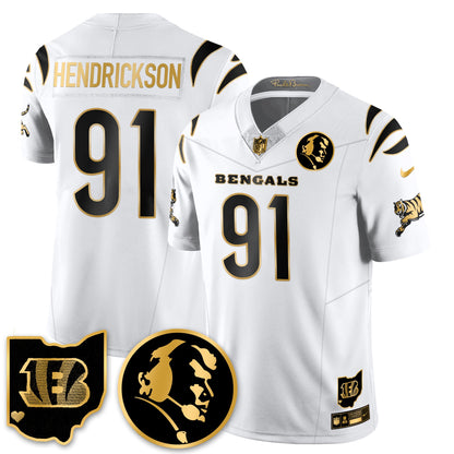 CIN Vapor Limited Gold Jersey - John Madden Patch - All Stitched