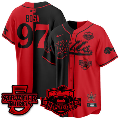BUF Stranger Things Vapor Limited Baseball Jersey - All Stitched