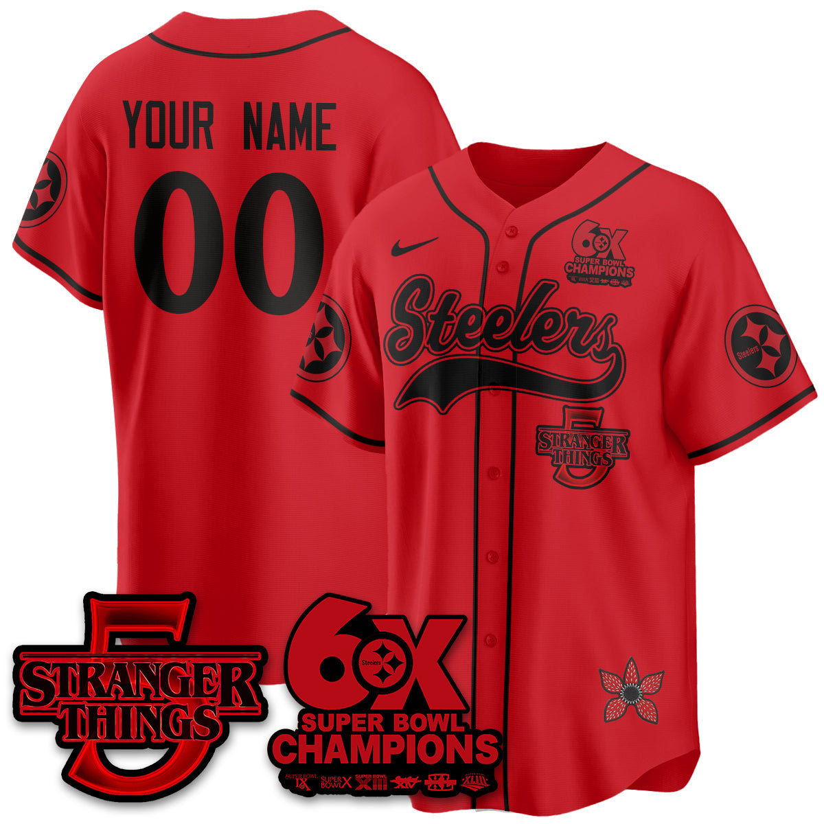 PIT Stranger Things Vapor Limited Baseball Jersey - All Stitched