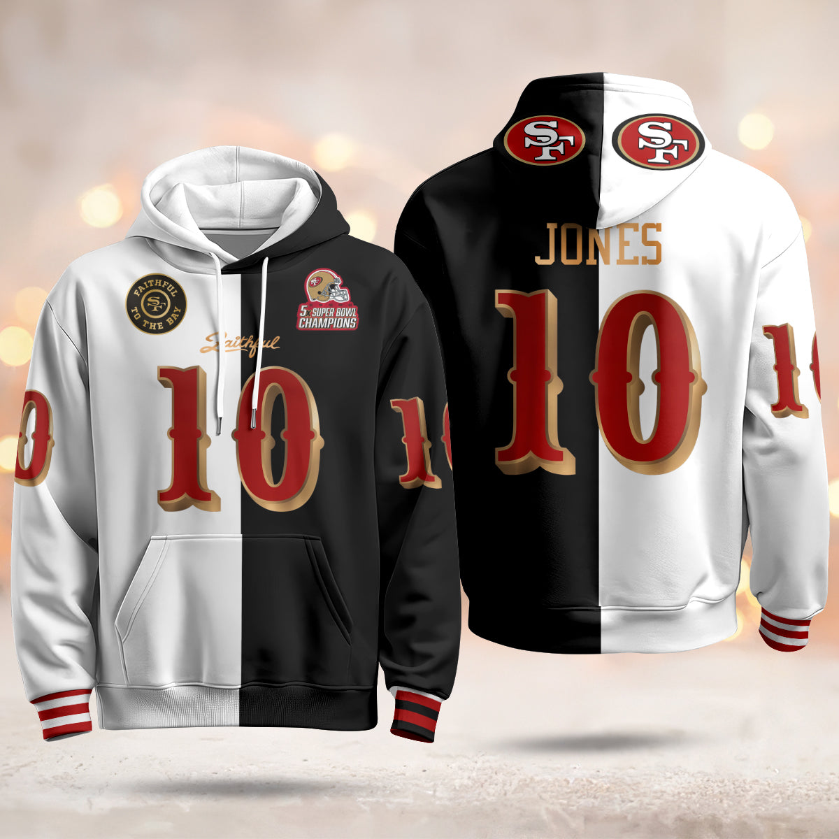 SF Rivalries 5x Champions & Faithful To The Bay Vapor Limited Hoodie - Stitched