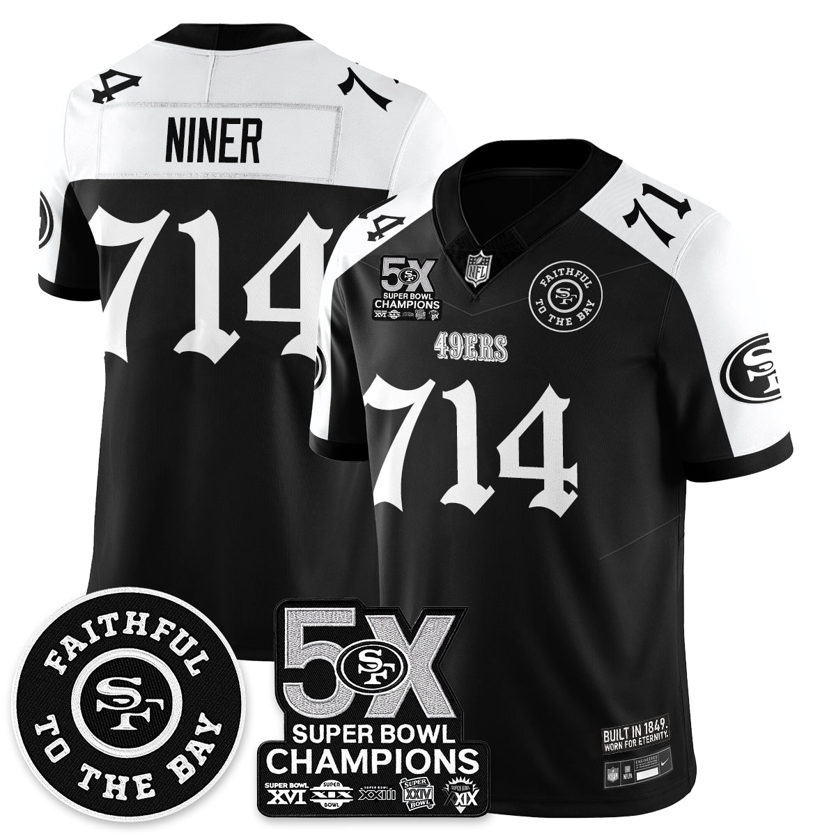 SF 5-Time Champions Gothic Vapor Limited Jersey