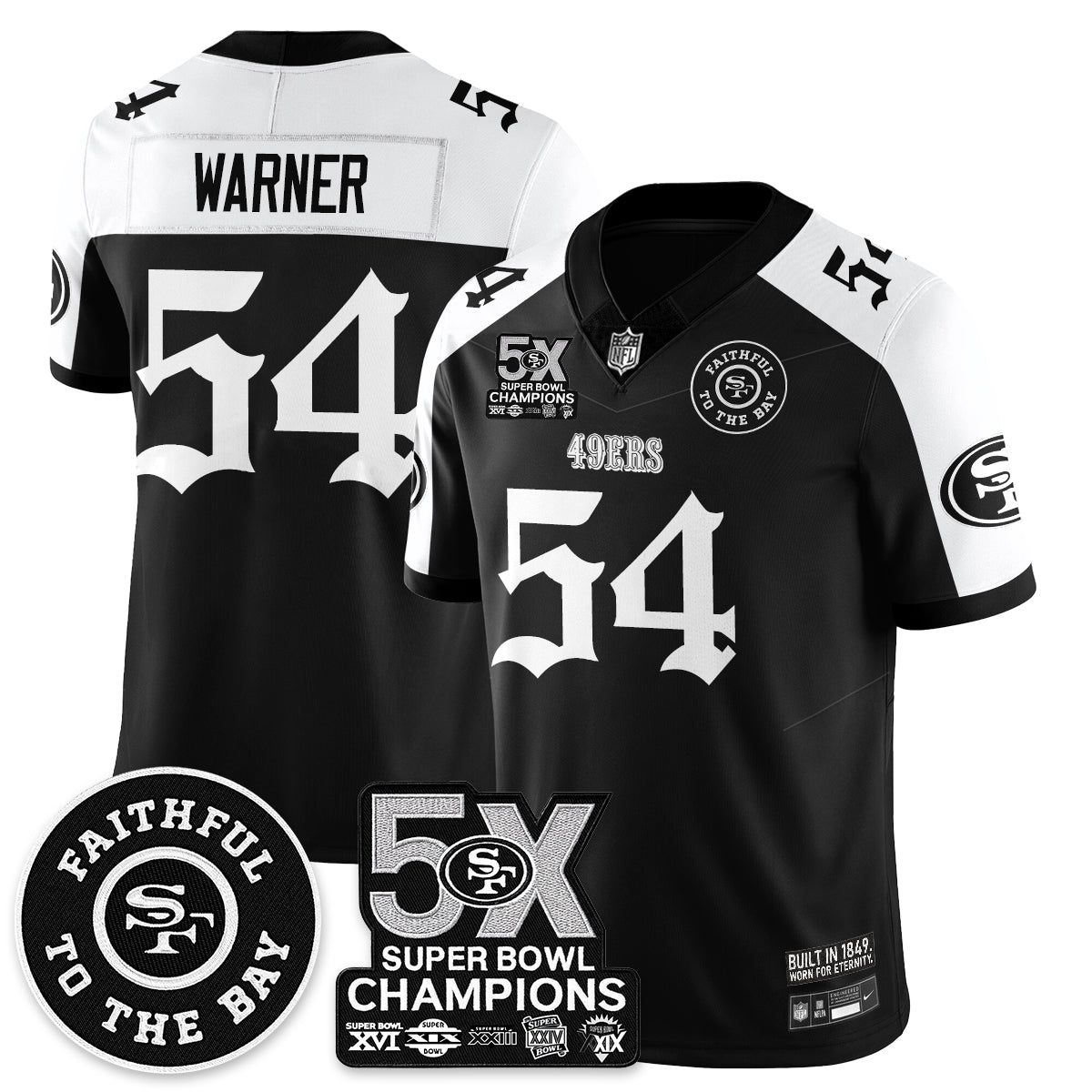 SF 5-Time Champions Gothic Vapor Limited Jersey