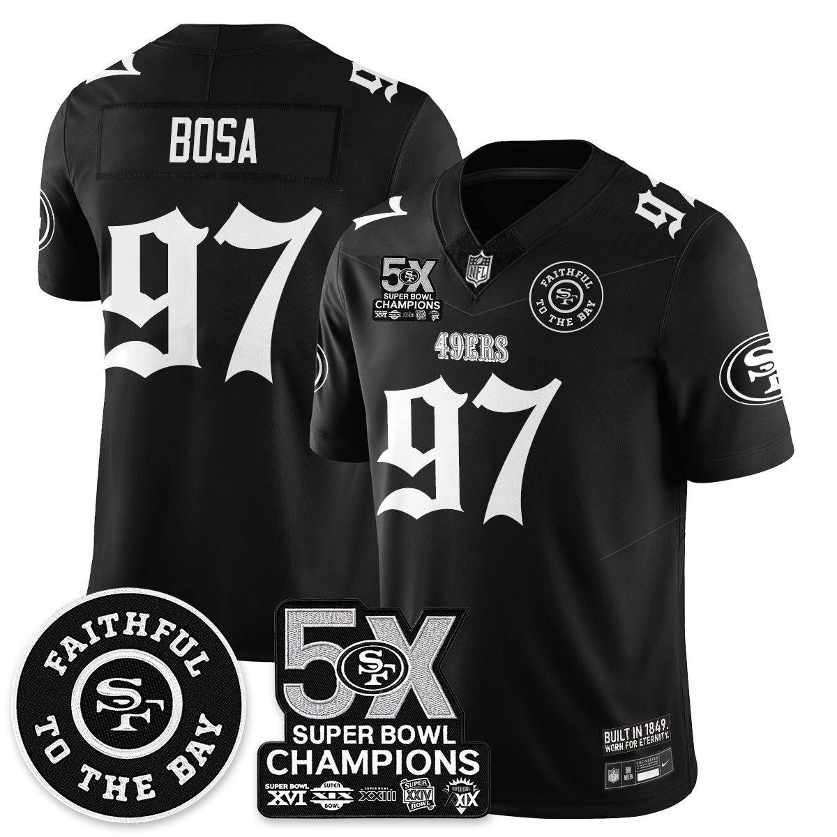 SF 5-Time Champions Gothic Vapor Limited Jersey