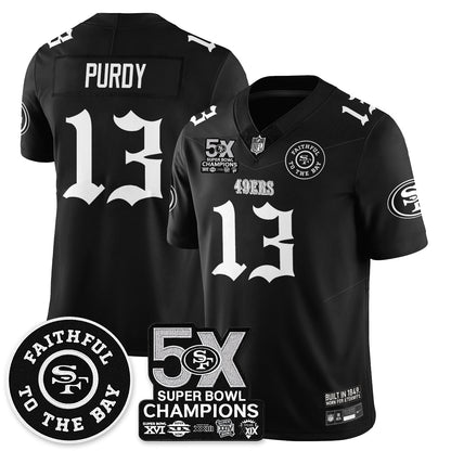 SF 5-Time Champions Gothic Vapor Limited Jersey