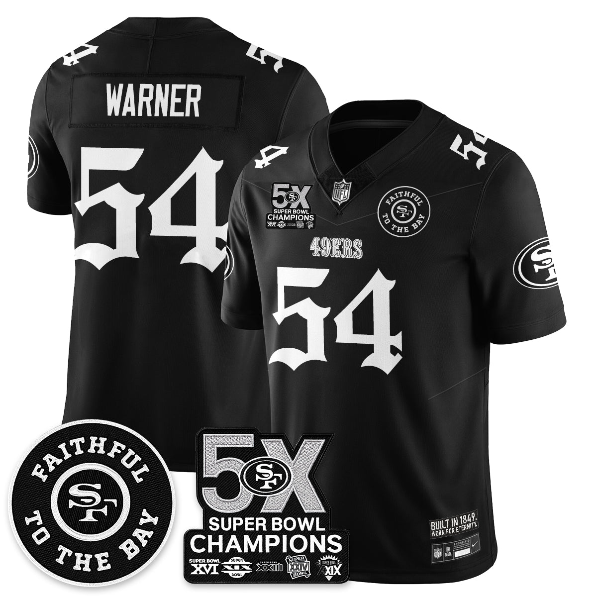 SF 5-Time Champions Gothic Vapor Limited Jersey