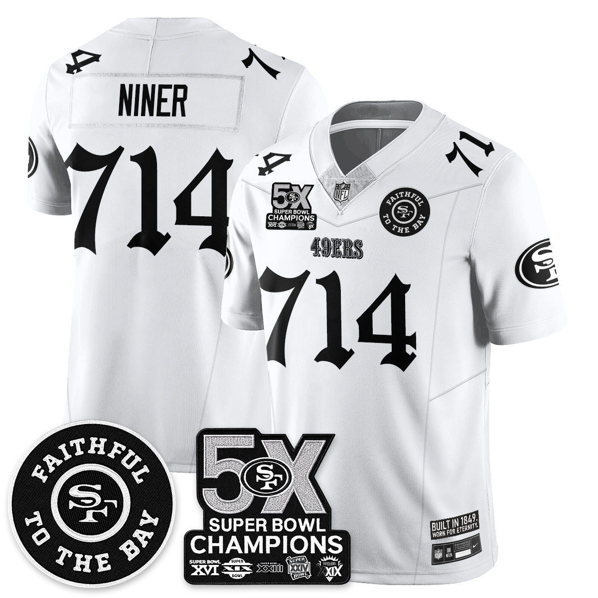 SF 5-Time Champions Gothic Vapor Limited Jersey