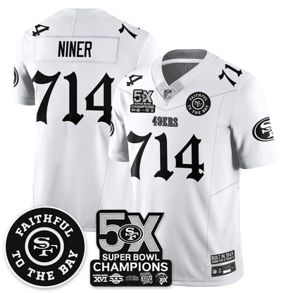 SF 5-Time Champions Gothic Vapor Limited Jersey