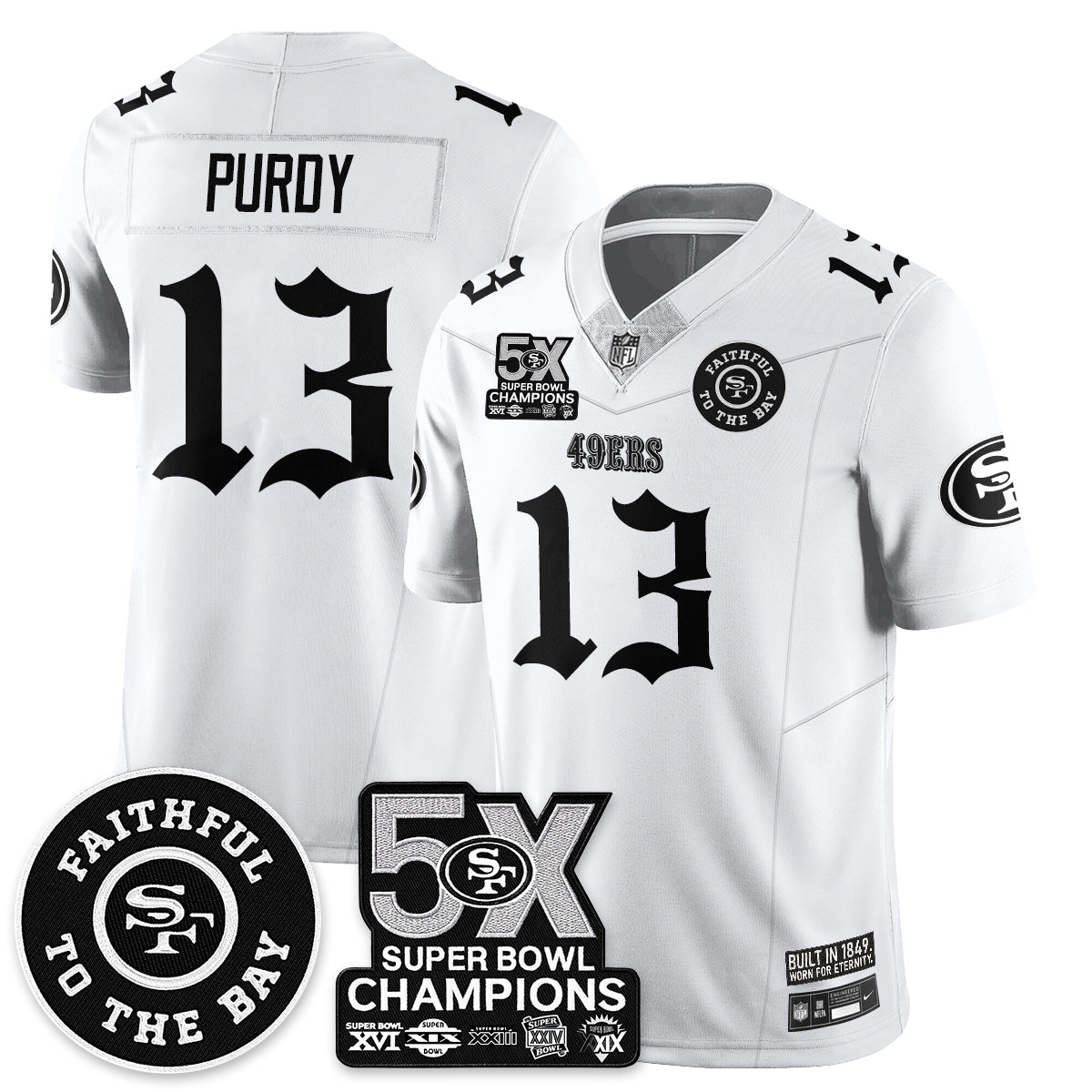 SF 5-Time Champions Gothic Vapor Limited Jersey