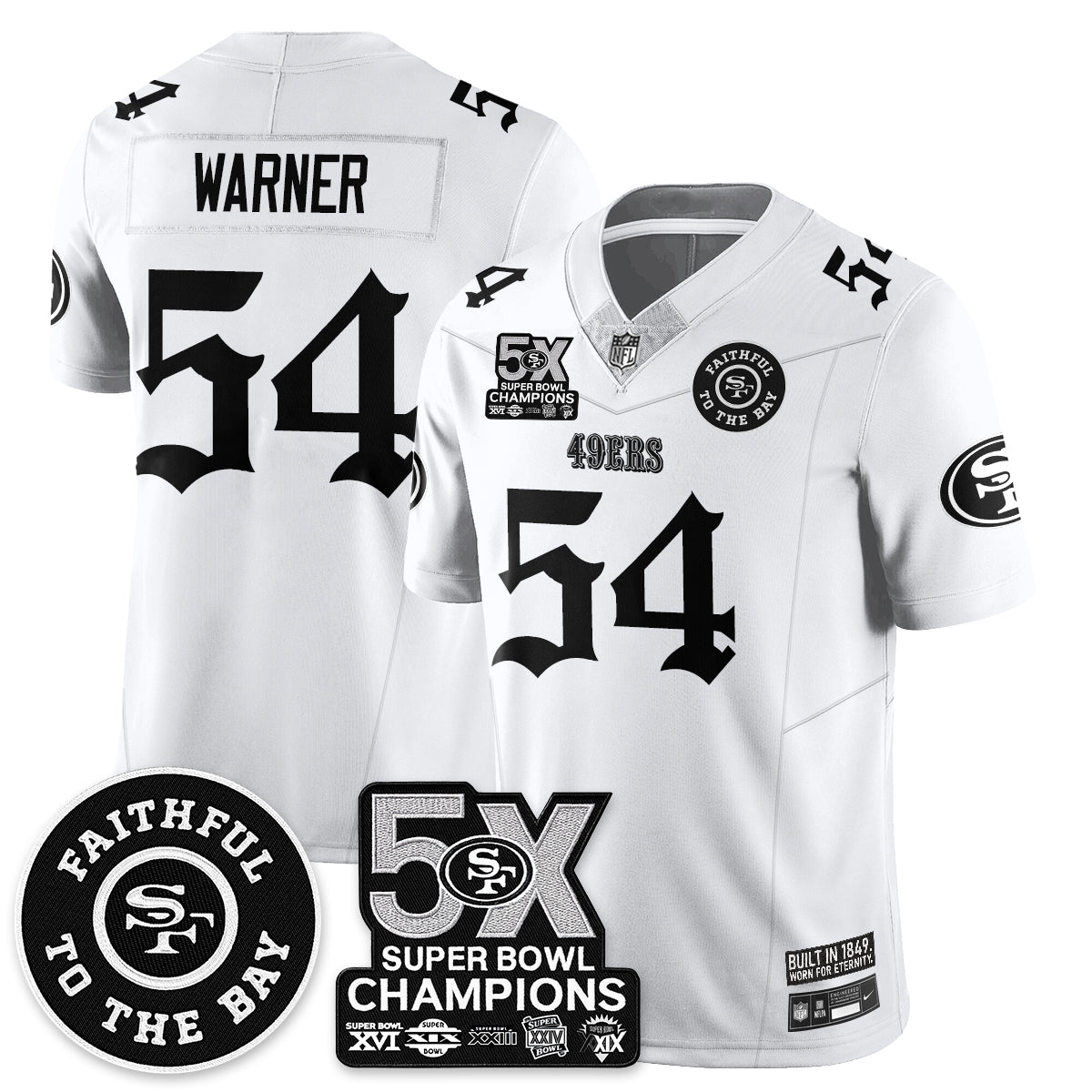 SF 5-Time Champions Gothic Vapor Limited Jersey