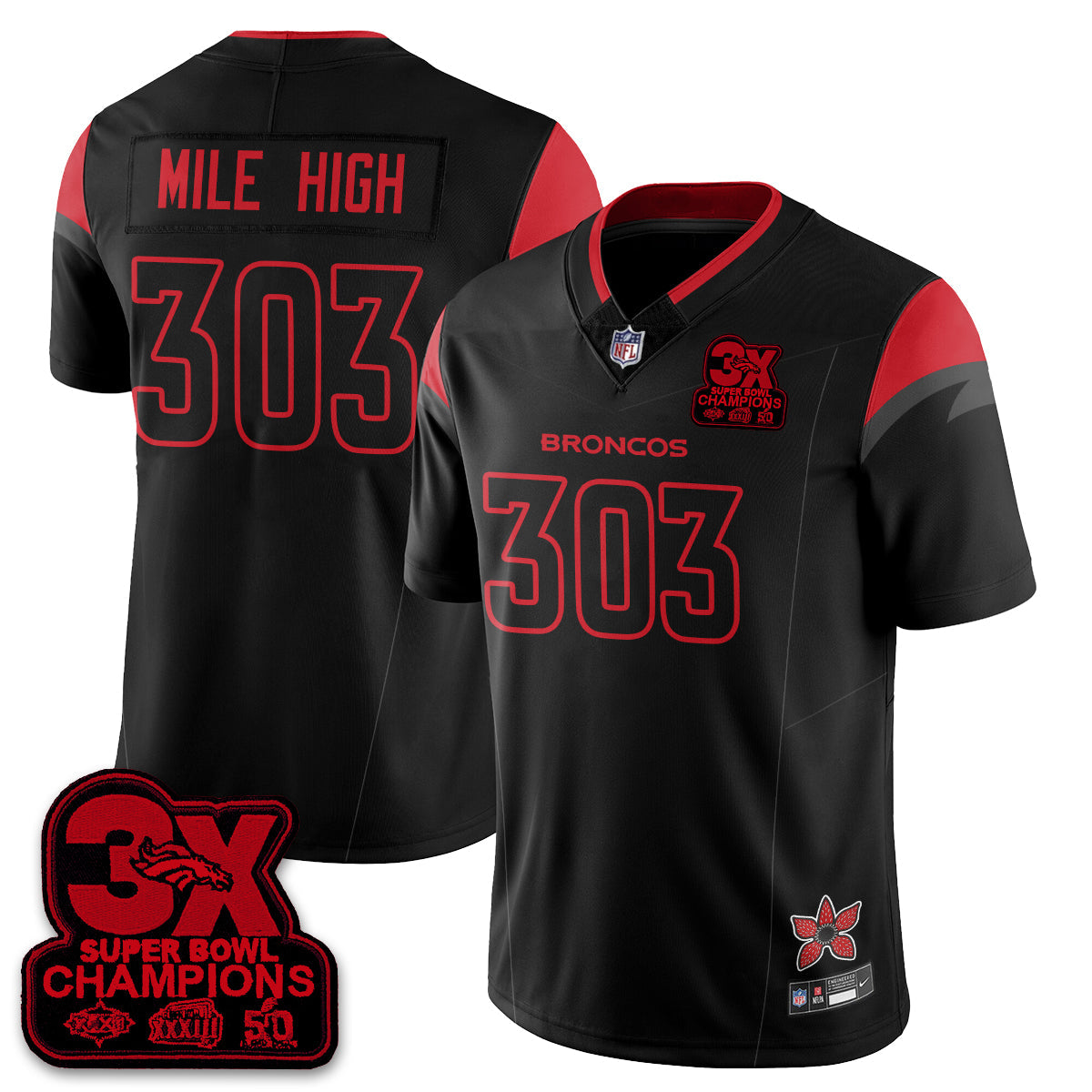 DEN 'Stranger Things Edition' Vapor Limited Jersey - All Stitched