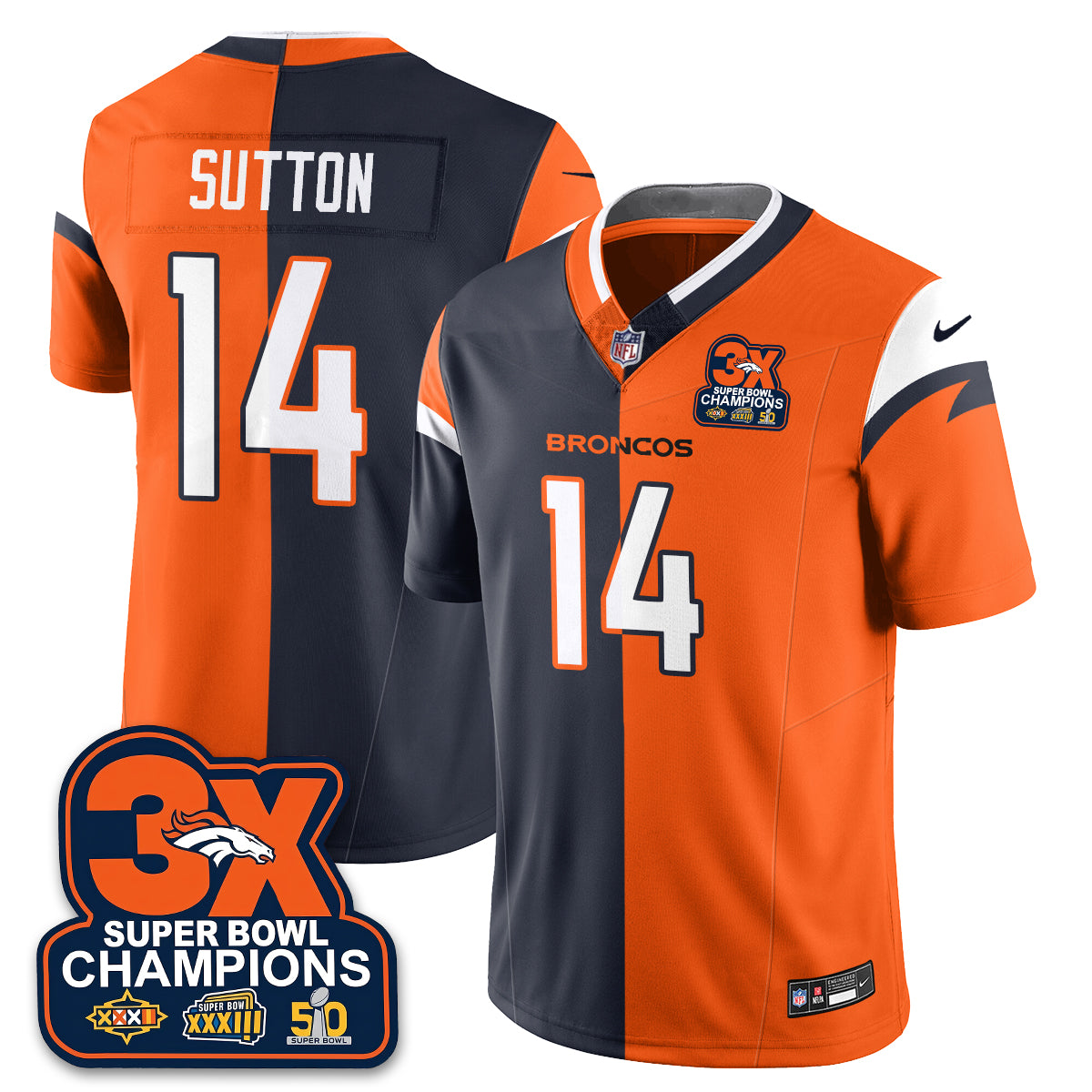 DEN 3-Time Champions Patch Vapor Limited Split Jersey