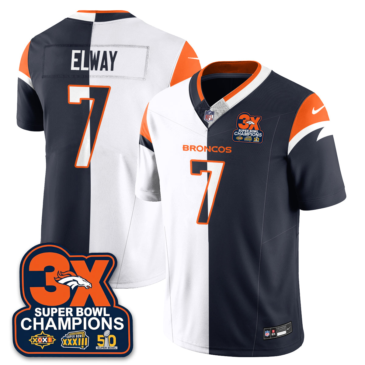 DEN 3-Time Champions Patch Vapor Limited Split Jersey