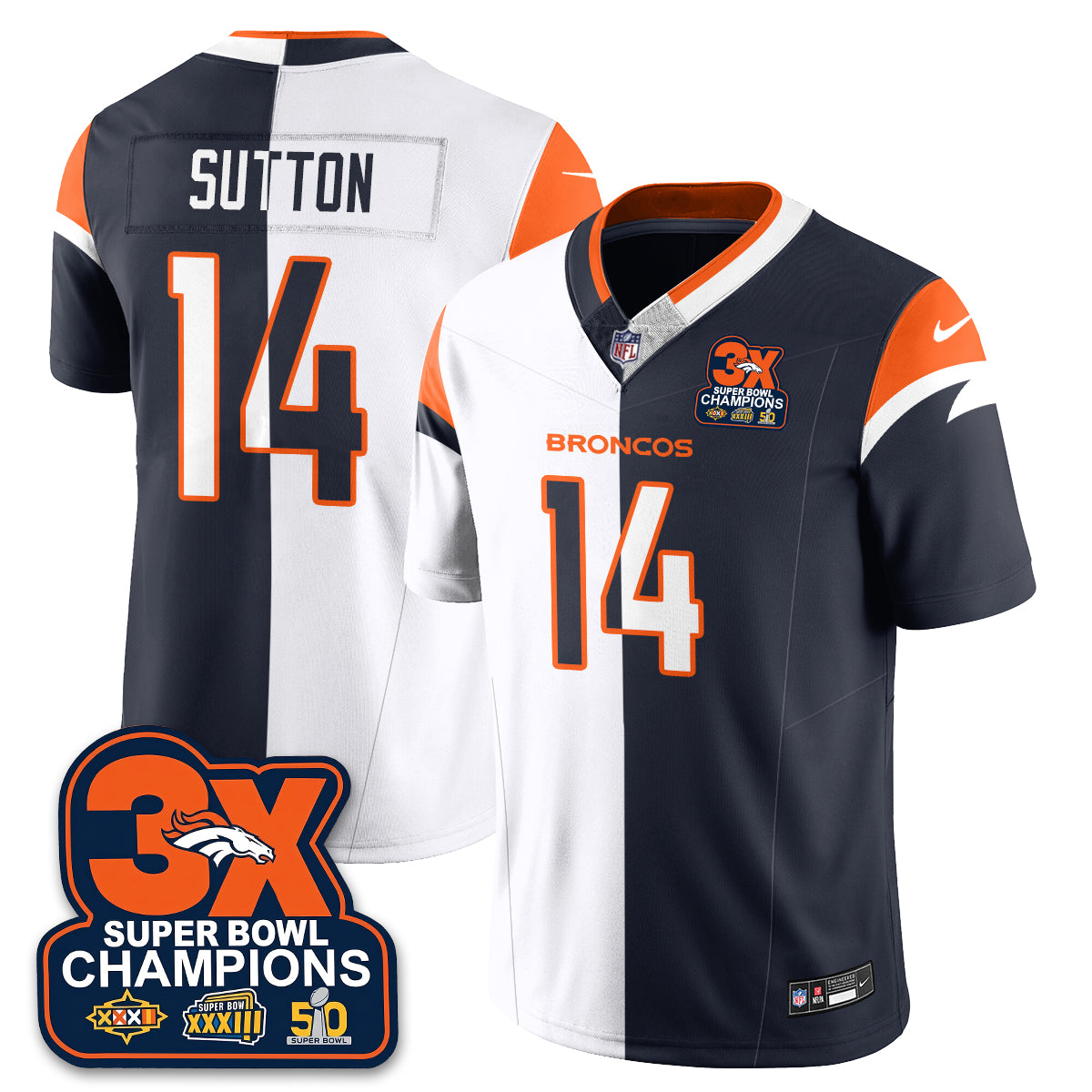 DEN 3-Time Champions Patch Vapor Limited Split Jersey