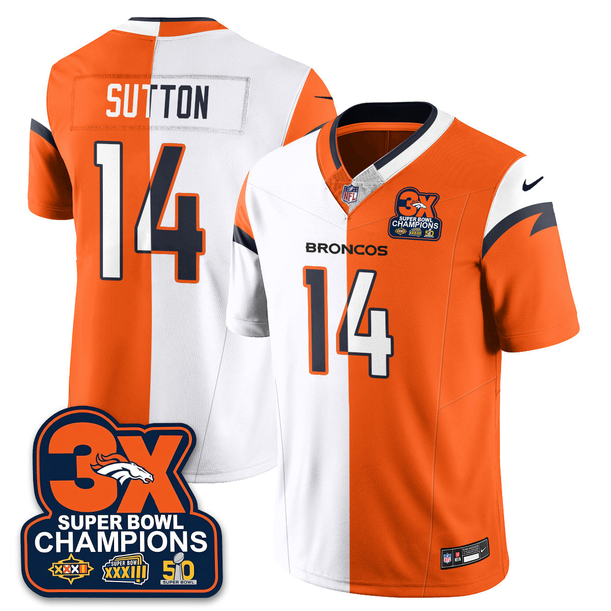 DEN 3-Time Champions Patch Vapor Limited Split Jersey