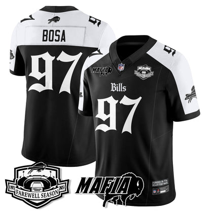 BUF Mafia Gothic Vapor Limited Jersey - Farewell Highmark Patch - All Stitched