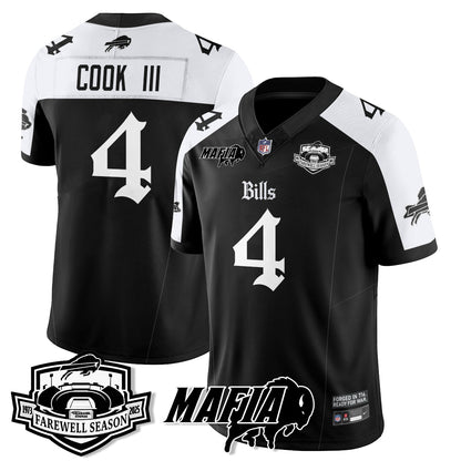 BUF Mafia Gothic Vapor Limited Jersey - Farewell Highmark Patch - All Stitched