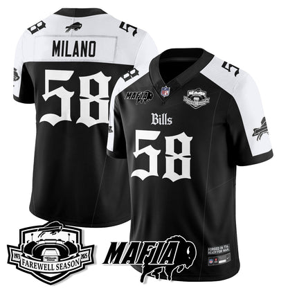 BUF Mafia Gothic Vapor Limited Jersey - Farewell Highmark Patch - All Stitched