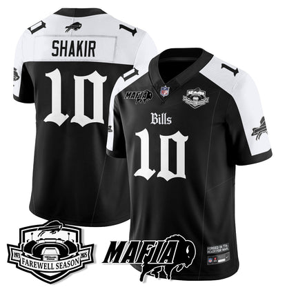 BUF Mafia Gothic Vapor Limited Jersey - Farewell Highmark Patch - All Stitched